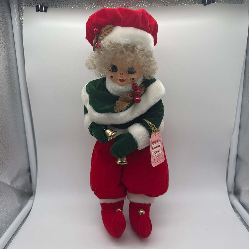 Brinn's 1987 December Calendar Clown Collectible Edition Doll with Box & COA - Picture 7 of 11